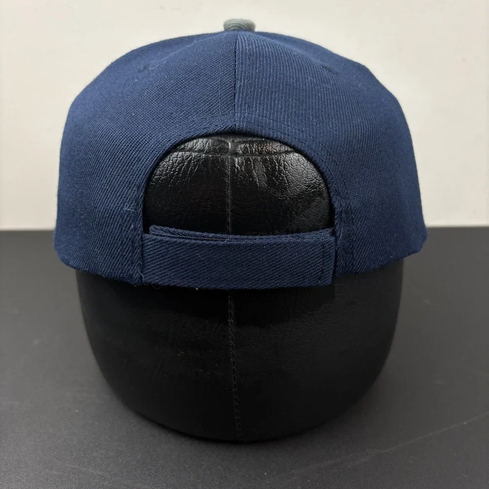 Wingstop Logo Strapback Hat Navy Blue Grey Employee Promo Mascot Adjustable Cap